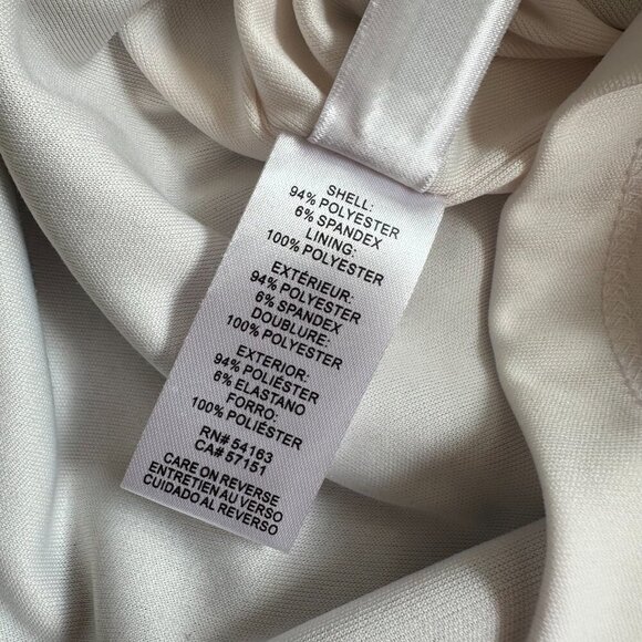 CALVIN KLEIN | Midi Dress | Size 4 | White Pink Black | Polyester Spandex Blend - Picture 10 of 14